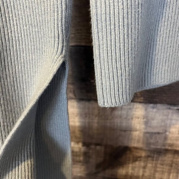 NWT Böhme Light Blue Ribbed Mock Neck Sweater S Minimalist Quiet Luxury - Picture 5 of 5
